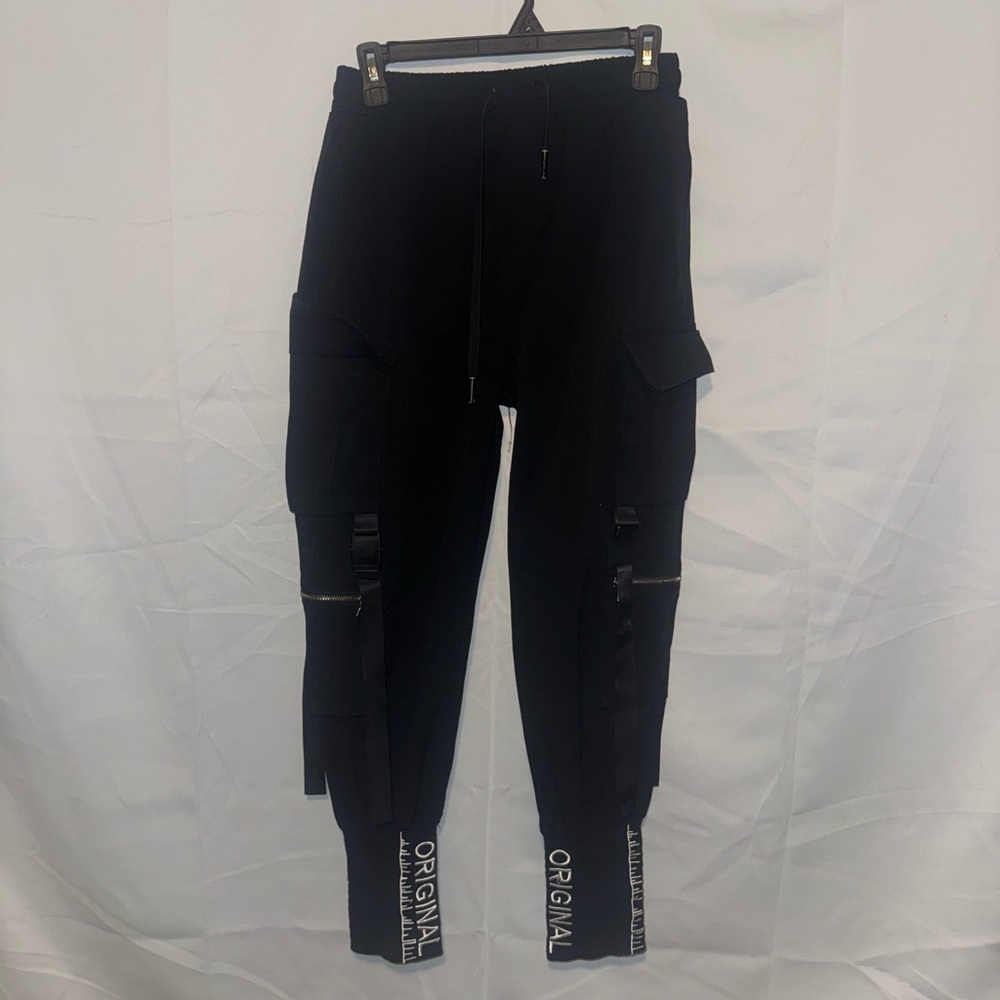 Aelfric Eden Men's Black Joggers Pants Multi-Pockets - Picture 5 of 5